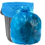 Unbranded 45 Gallon Blue Recycling Trash Bags, 0.95 Mil Thickness, 100-Count thumbnail 1