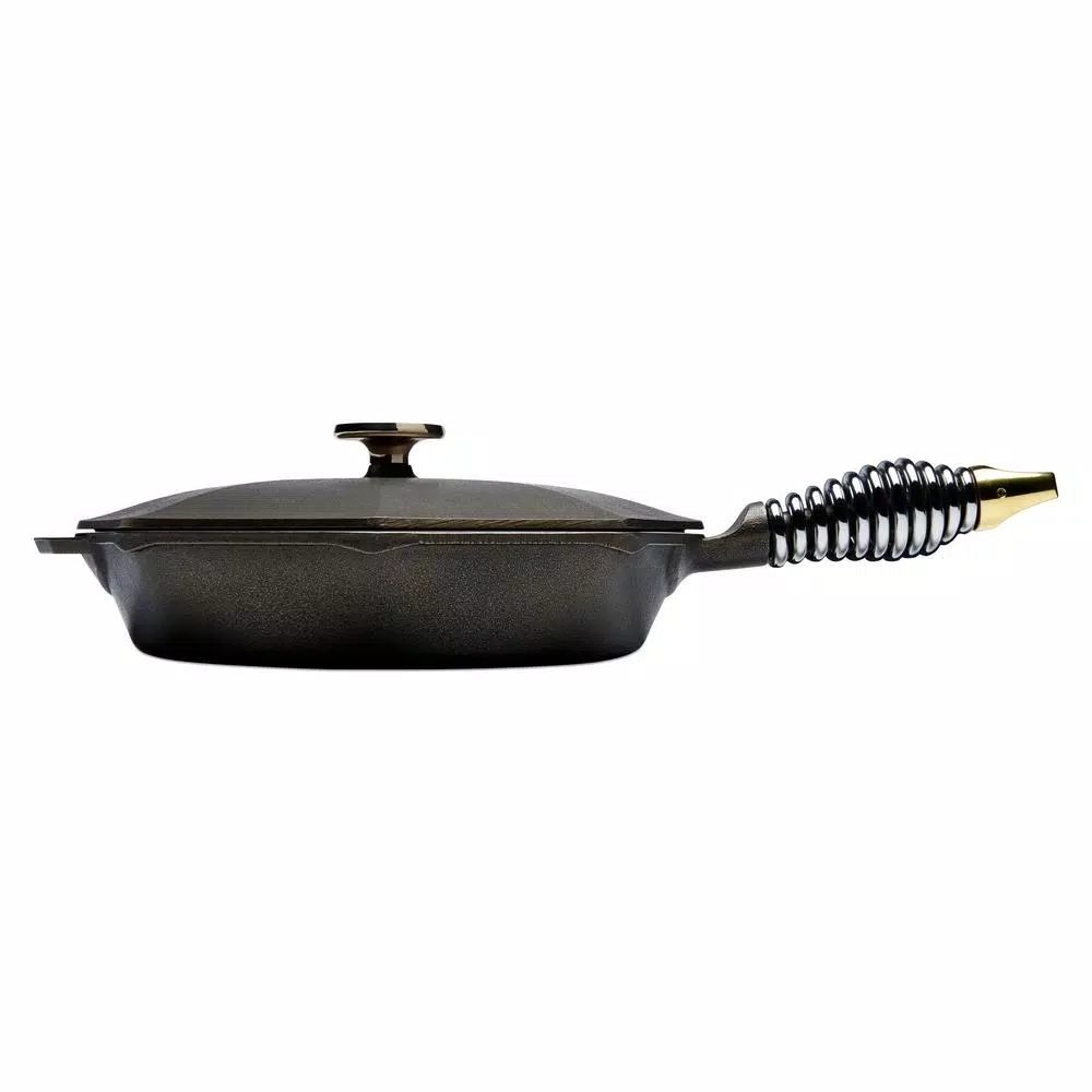 FINEX 10 in. Cast Iron Skillet with Lid, Pre-Seasoned Handmade Cookware