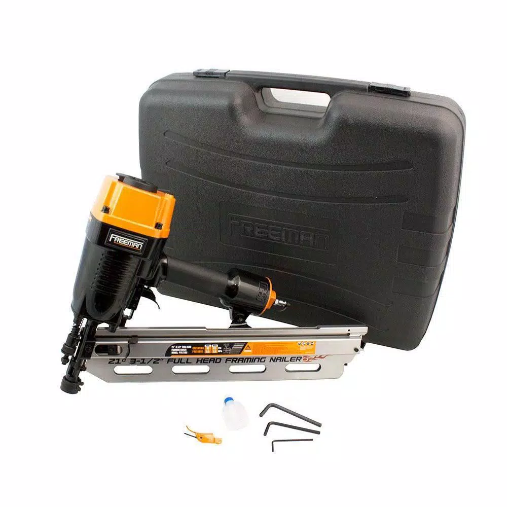 Freeman Pneumatic Framing and Coil Siding Nailer Combo Kit with Storage Case