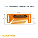 POWERTEC Table Saw Fence Featherboard Set, 2-Pack, Orange thumbnail 5