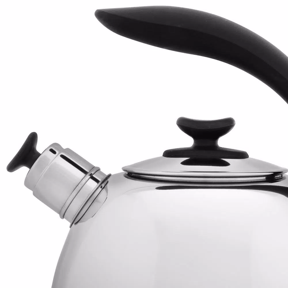 BergHOFF Essentials 10-Cup Stainless Steel Whistling Tea Kettle with Ergonomic Handle