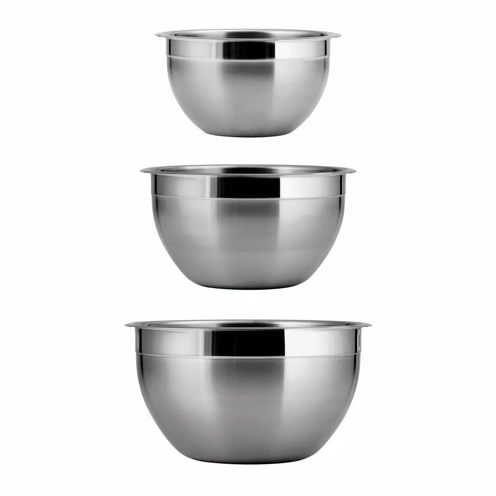 Tramontina Gourmet 3-Piece Stainless Steel Mixing Bowl Set, 18/10 Heavy-Gauge