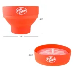 Chef Buddy Red Silicone Microwave Popcorn Popper Bowl, 80 oz Collapsible Design thumbnail 2