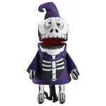 Northlight 24 in. Animated Musical Skeleton Halloween Trick or Treat Bag - Plush Candy Backpack thumbnail 1