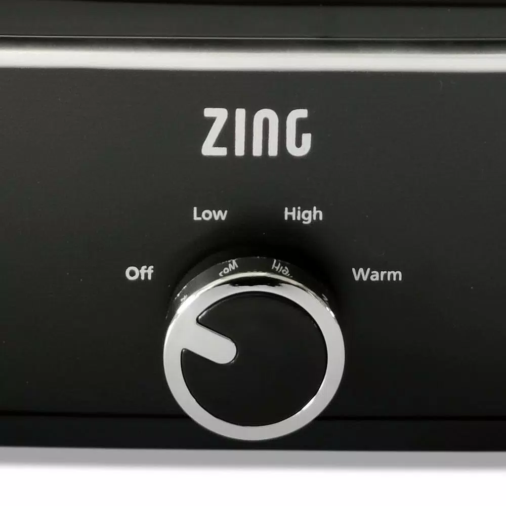 Zing 4 Qt. Black Slow Cooker with Locking Lid and Ceramic Pot Insert