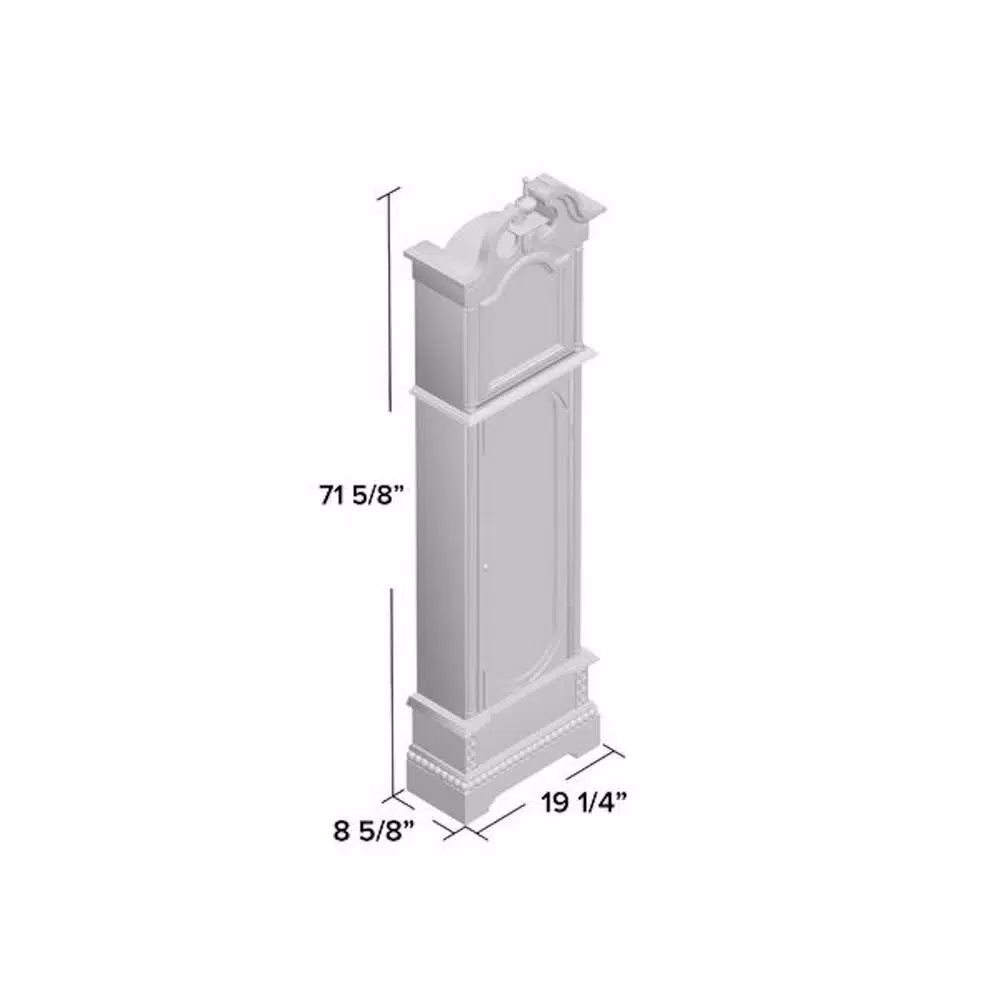 Unbranded 72 in. Traditional Cherry Wood Floor Standing Grandfather Clock with Westminster Chime