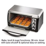 Hamilton Beach 6-Slice Convection Toaster Oven with Bake, Broil, and Toast Settings - Black thumbnail 5