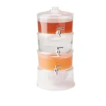 Mind Reader 3-Tier Stackable Beverage Dispenser, 3 Gallon Clear Plastic Drink Holder with Ice Compartment thumbnail 3