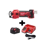 Milwaukee M18 18V Lithium-Ion Cordless Drywall Cut Out Tool with 5.0Ah Battery and Charger Starter Kit thumbnail 1