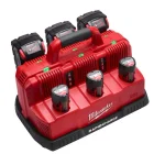 Milwaukee M12 and M18 Multi-Voltage 6-Port Sequential Rapid Battery Charger thumbnail 9