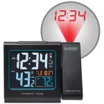 La Crosse Technology 5 in. Color Projection Atomic Digital Alarm Clock with Wireless Outdoor Sensor thumbnail 1