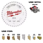 Milwaukee 6-1/2 in. 40-Tooth Fine Finish Circular Saw Blade thumbnail 8