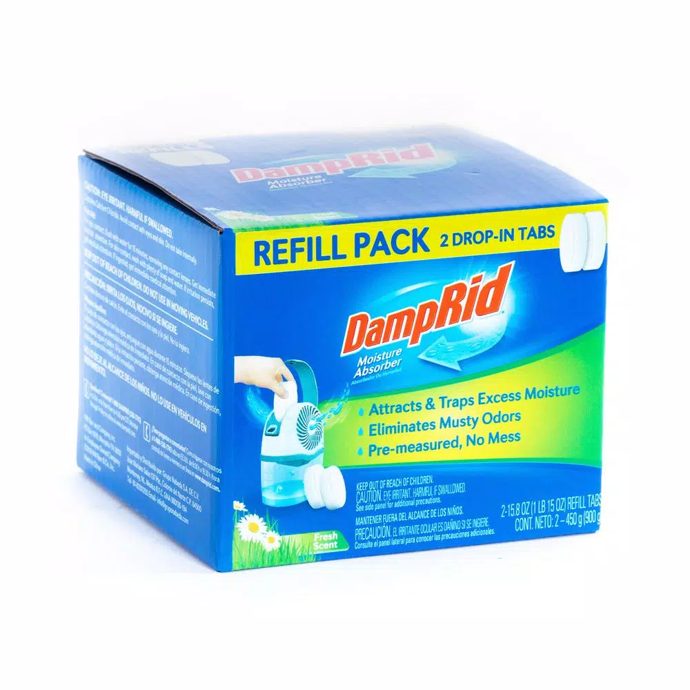 DampRid Fresh Scent Drop-In Tab Moisture Absorber Refills, 15.8 oz. (2-Pack)