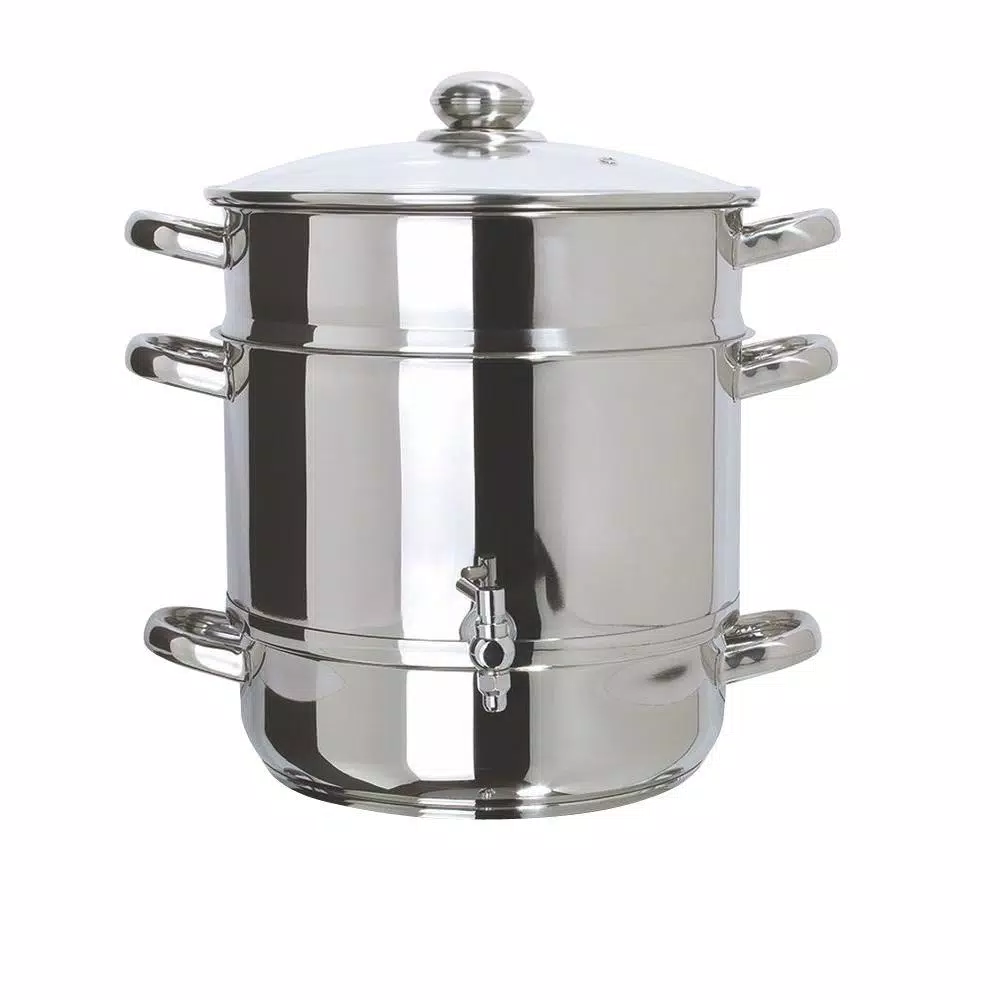 Euro Cuisine Stainless Steel Stove Top Steam Juicer and Steamer Set