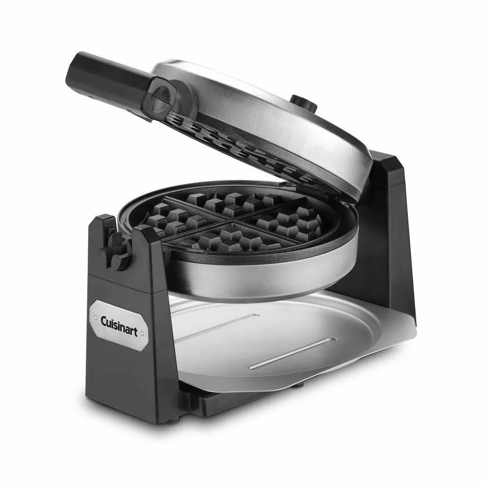Cuisinart Single Belgian Waffle Maker, Rotating Non-Stick Stainless Steel Waffle Iron