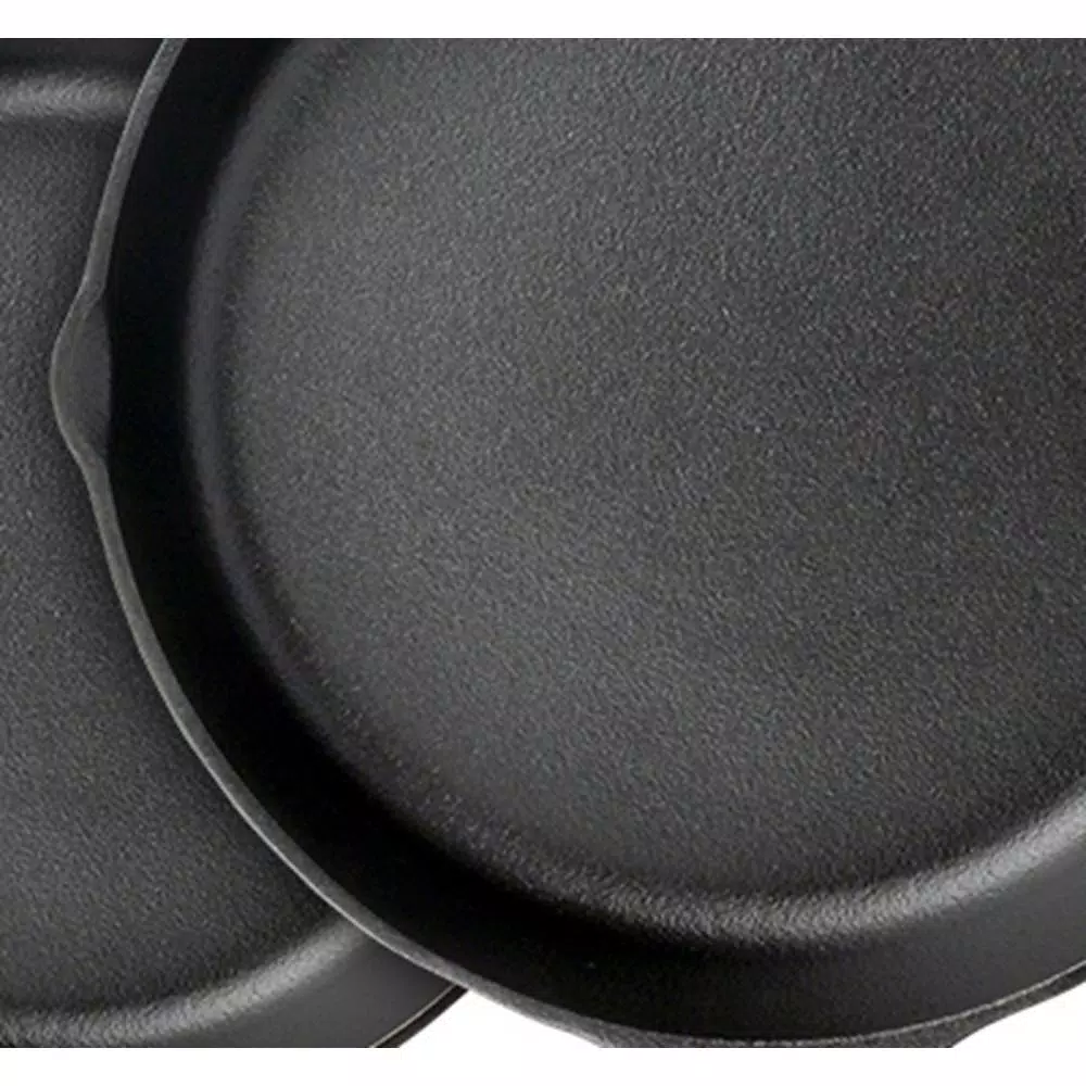 NutriChef 6-Piece Cast Iron Nonstick Skillet Set, Black