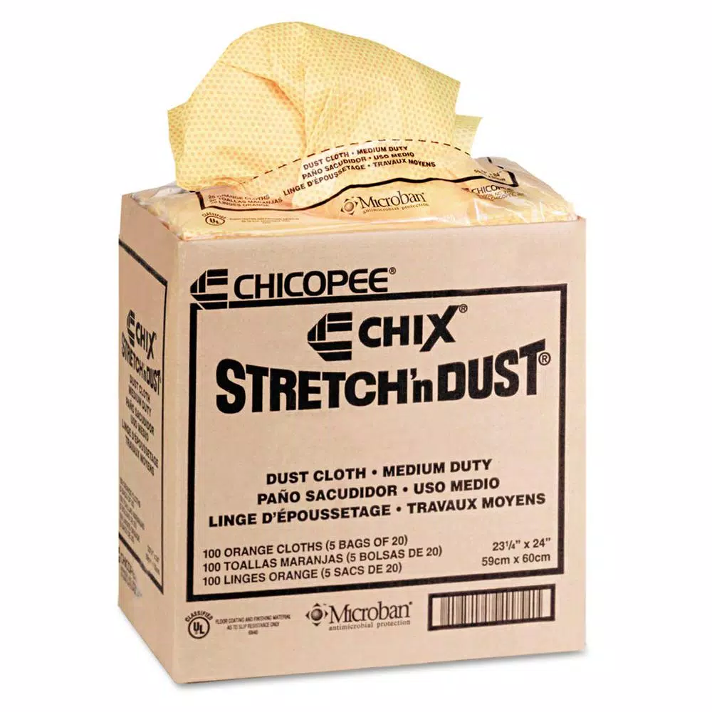 Chix Orange and Yellow Stretchable Cloth Dusters, 23.25 x 24 in., 20-Count (5-Pack)