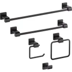 Delta Ara 24 in. Single Towel Bar, Matte Black thumbnail 3