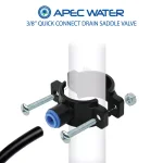 APEC Water Systems 3/8 in. Quick-Connect Drain Saddle Clamp for RO Systems, Fits 1-1/4 in. to 1-1/2 in. Drain Pipes thumbnail 2