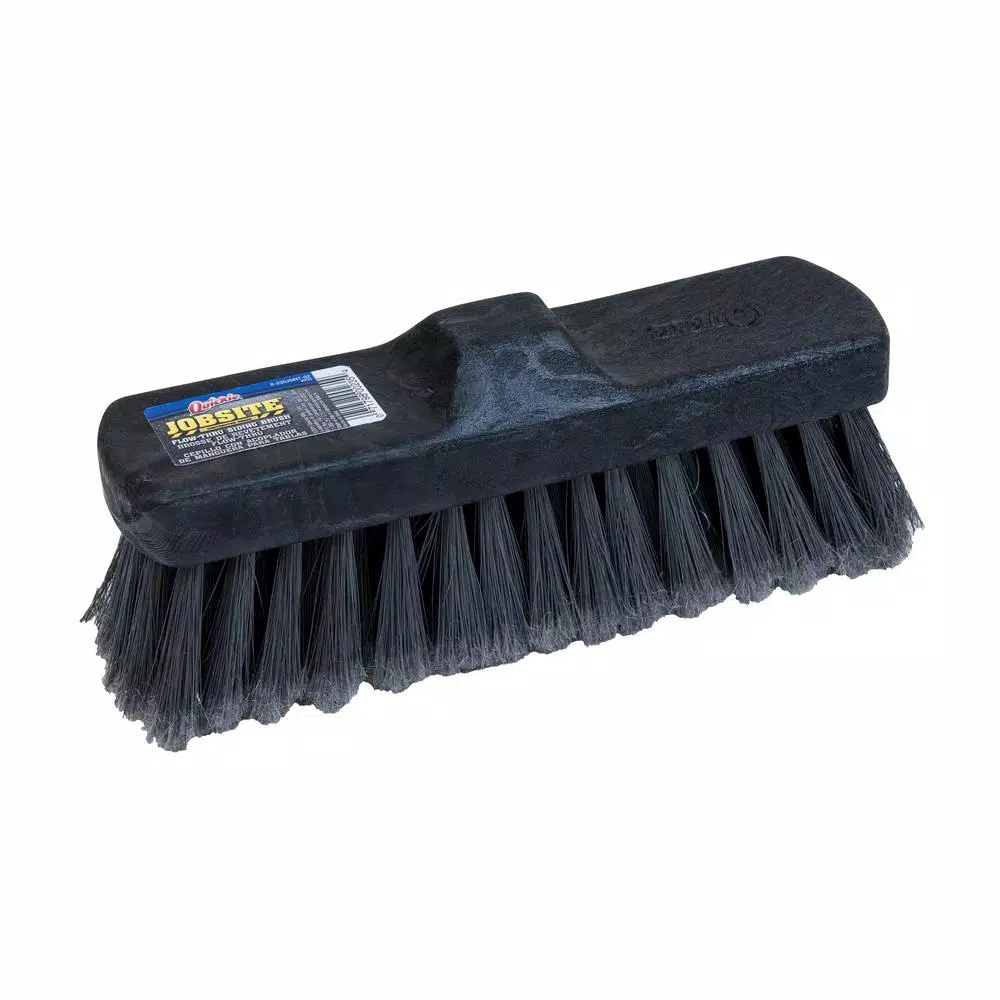 Quickie 9 in. Poly Fiber Siding Scrub Brush with Hose Connection