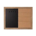 DesignOvation Beatrice Rustic Brown Multi-Function Magnetic Chalkboard and Burlap Pocket Memo Board thumbnail 1