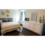 Unbranded Opal Distressed White Wood Framed Wall Mirror - 36 in. x 22 in. Rectangle thumbnail 2