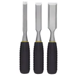 Stanley 16-150 Basic 3-Piece Wood Chisel Set with Carbon Steel Blades thumbnail 1
