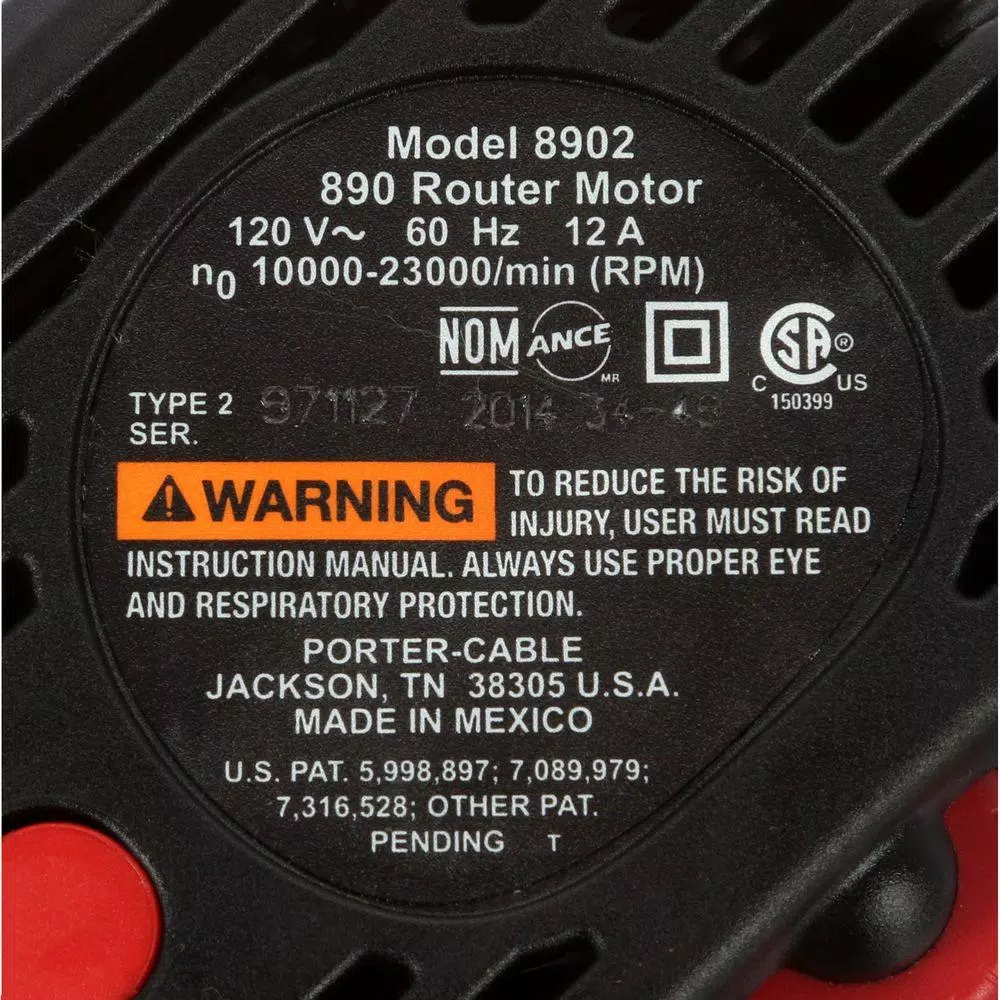PORTER-CABLE 2.25 HP Fixed Base Router Kit, 12 Amp, Variable Speed