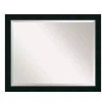 Amanti Art Nero 31.25 in. W x 25.25 in. H Rectangular Framed Bathroom Vanity Mirror, Satin Black thumbnail 4
