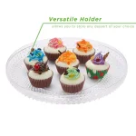 Mind Reader 10 in. Clear Diamond Acrylic Cake Stand with Cover, Elegant Dessert Display Tray thumbnail 5