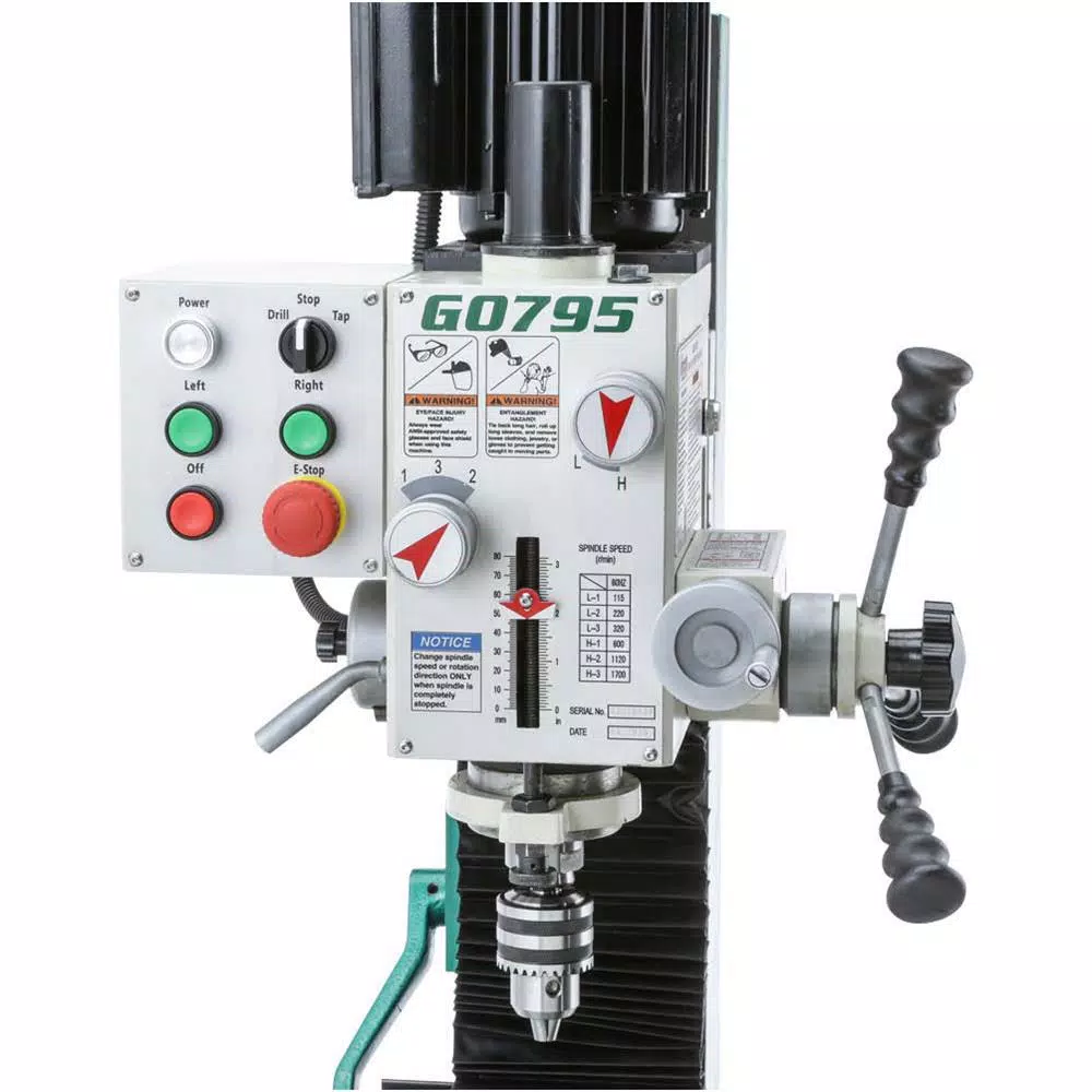 Grizzly Industrial Grizzly Heavy-Duty Benchtop Mill/Drill with R-8 Spindle and 1 HP Motor