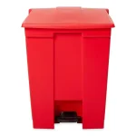 Rubbermaid Commercial Products 18 Gal. Red Fire-Safe Step-On Medical Trash Can, Puncture-Resistant Plastic thumbnail 1