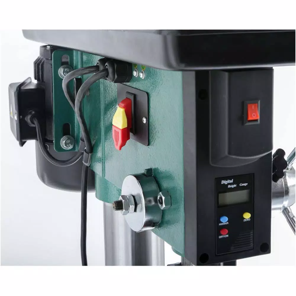 Grizzly Industrial 14 in. Heavy-Duty Floor Drill Press with Digital DRO and Laser Sight