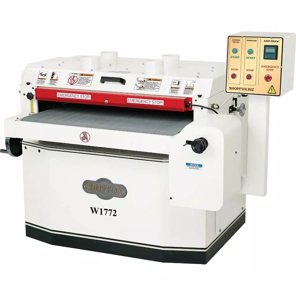 Shop Fox 37 in. 10 HP 240-Volt Industrial Drum Sander with Dual 6 in. Drums