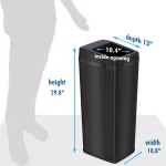 iTouchless 14 Gal. Stainless Steel Touchless Motion Sensing Trash Can with Space-Saving Sliding Lid - Black thumbnail 6