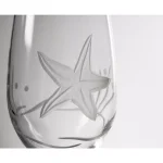 Rolf Glass Starfish 17 oz. Clear Stemless Wine Tumblers, Set of 4 thumbnail 3