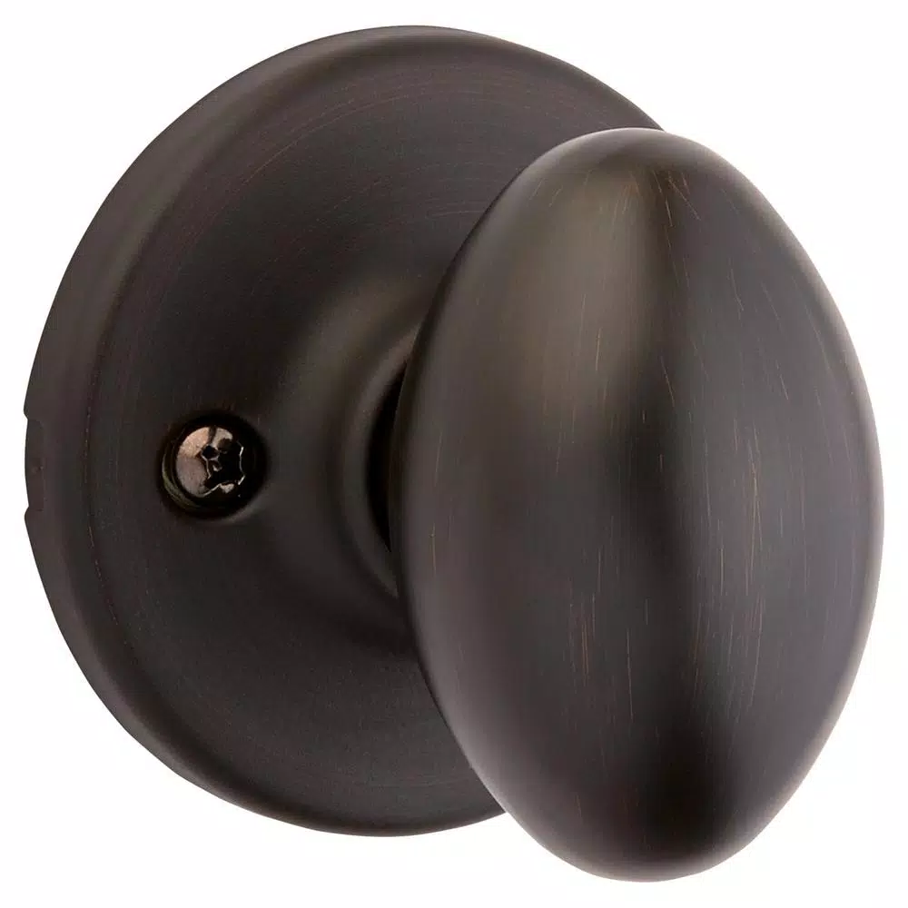 Kwikset Aliso Passage Door Knob, Venetian Bronze, Interior Hall/Closet