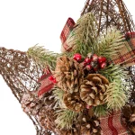 Alpine Corporation 20 in. Rustic Pinecone Christmas Star Hanging Decor thumbnail 9