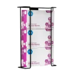 Alpine Industries Triple Box Metal Wire Wall Mounted Glove Dispenser - Black thumbnail 2