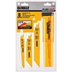 DEWALT FLEXVOLT Bi-Metal Reciprocating Saw Blade Set, 8-Piece with Storage Case thumbnail 3