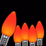 Wintergreen Lighting OptiCore C7 LED Orange Smooth Opaque Replacement Light Bulbs, E12 Candelabra Base, 25-Pack thumbnail 1