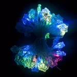 ALEKO 50-Light Multicolor LED Crown String Lights, 19.5 ft. Flashing Holiday Decor thumbnail 1