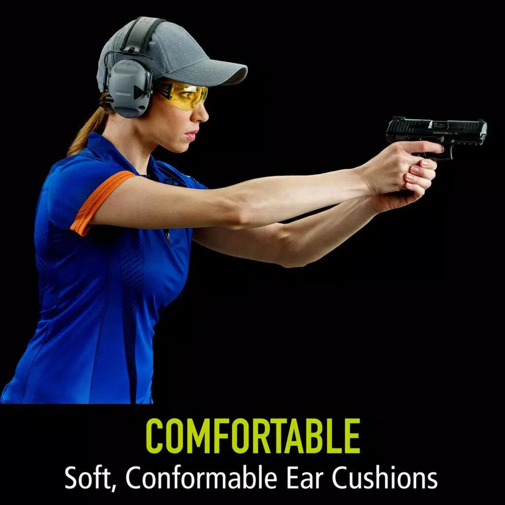 3M Peltor Sport RangeGuard Electronic Hearing Protection Earmuffs, Gray/Black