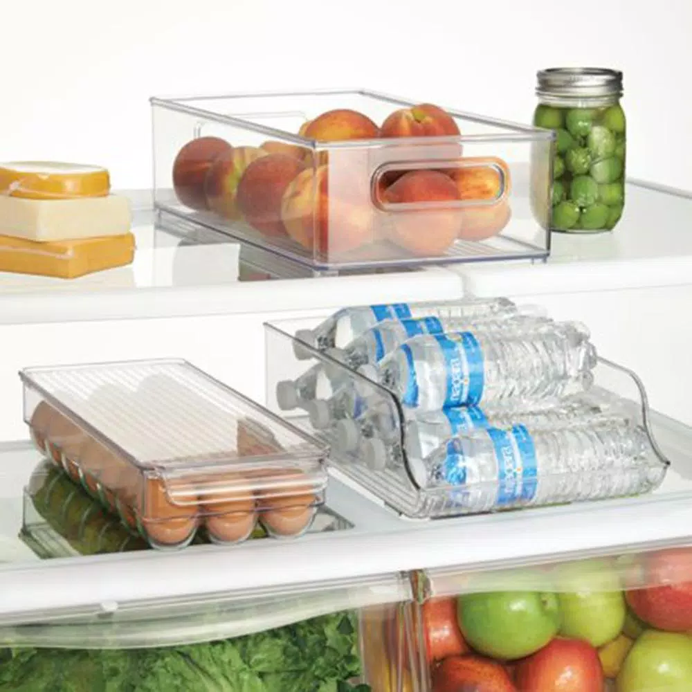 interDesign Fridge Binz Water Bottle Holder, Clear Gravity Feed Refrigerator Organizer