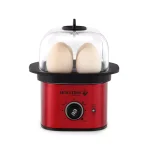HOLSTEIN HOUSEWARES Holstein 2-Tier Egg Cooker, 8-Egg Capacity, Metallic Red and Black thumbnail 3