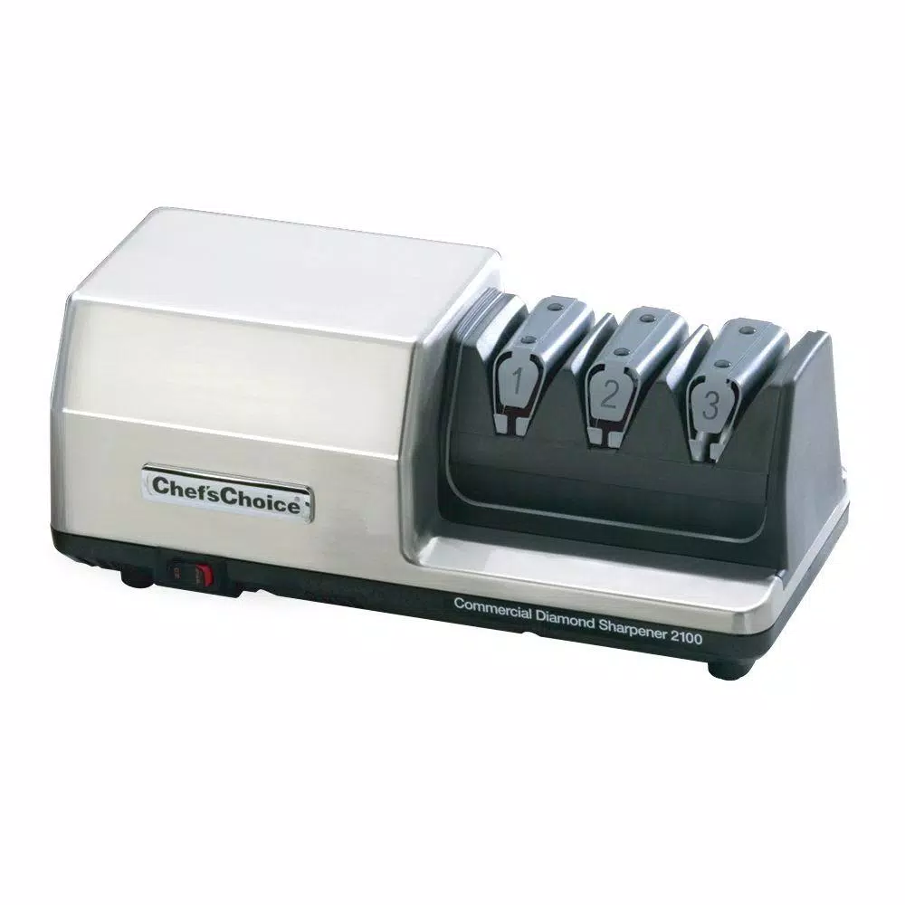 Chef'sChoice Commercial Diamond Hone Electric Knife Sharpener, 3-Stage EdgeSelect, Black/Stainless