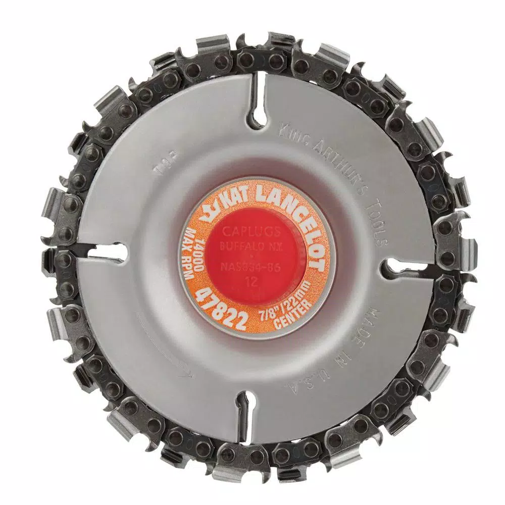 King Arthur's Tools Lancelot 4 in. 22-Teeth Steel Chainsaw Blade for Woodcarving and Angle Grinders
