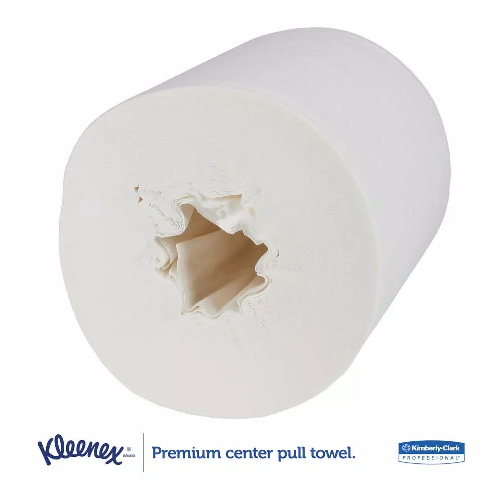 Kleenex Premier Center-Pull Paper Towels, 15 x 8.4 in, 250 Sheets per Roll, 4 Rolls per Carton