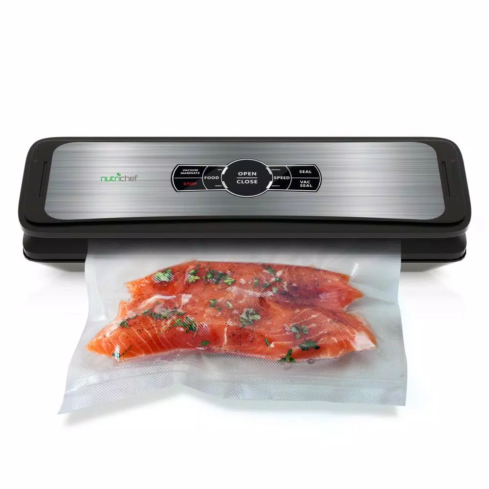 NutriChef Automatic Food Vacuum Sealer with Digital Scale, 1-Touch Operation, Dry and Moist Modes