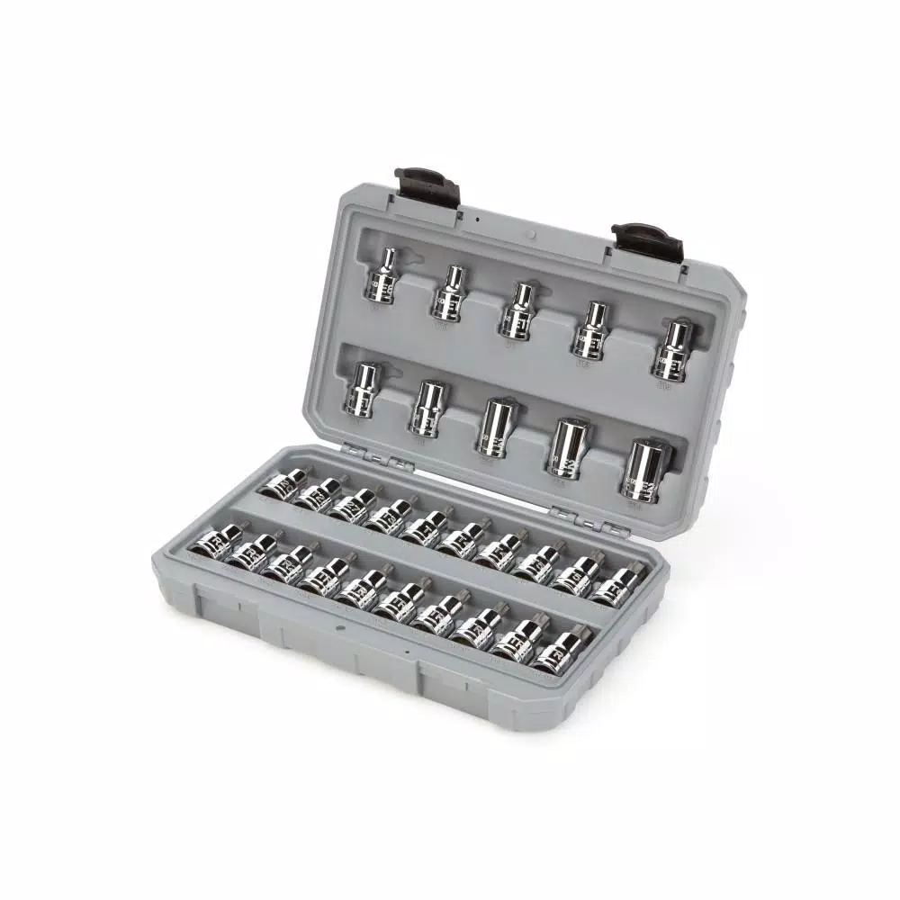 TEKTON 1/2 Inch Drive Torx, Tamper-Resistant Torx & External Star Socket Set, 30-Piece
